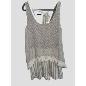 Anthropologie Tan Jumpsuit with Flowing Silhouette